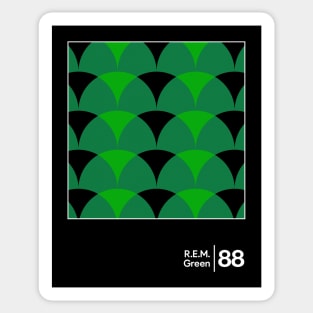 REM Green / Minimalist Graphic Design Fan Artwork Sticker